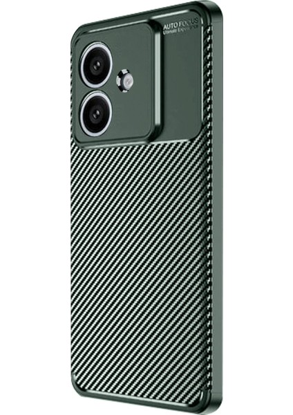Newface Oppo A3 Kılıf Auto Focus Karbon Kapak - Koyu Yeşil fiyatları