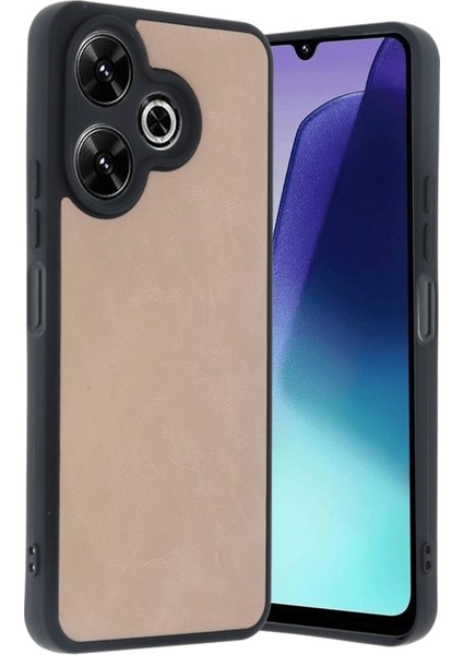 Newface Xiaomi Redmi 13 4g Kılıf Aras Deri Kapak - Pudra
