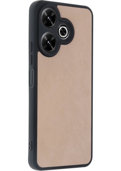 Newface Xiaomi Redmi 13 4g Kılıf Aras Deri Kapak - Pudra