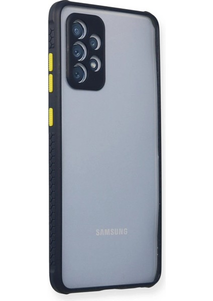 Newface Samsung Galaxy A72 Kılıf Miami Şeffaf Silikon - Lacivert