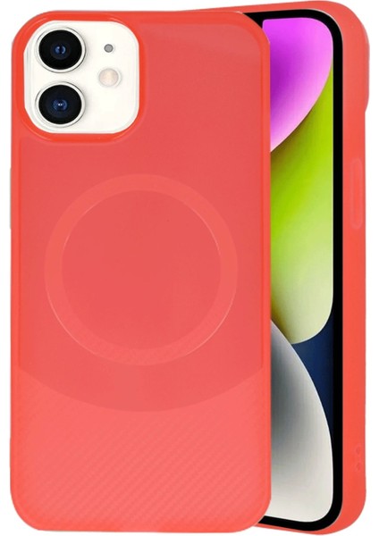 Newface iPhone 11 Kılıf Maya Karbon Kapak - Kırmızı