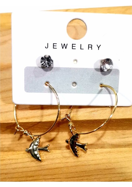 Figürlü Lüks Kararmaz Küpe