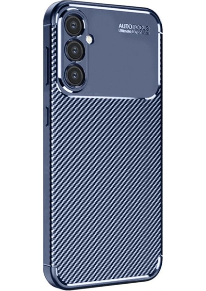 Newface Samsung Galaxy A56 Kılıf Auto Focus Karbon Kapak - Lacivert