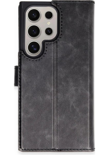 Newface Samsung Galaxy S24 Ultra Kılıf Trend S Plus Kapaklı Kılıf - Siyah