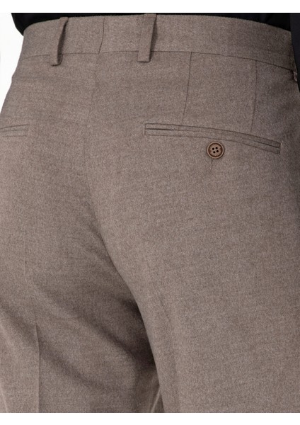 Erkek Vizon Slim Fit Kumaş Pantolon 50293330-VR052 indirimleri