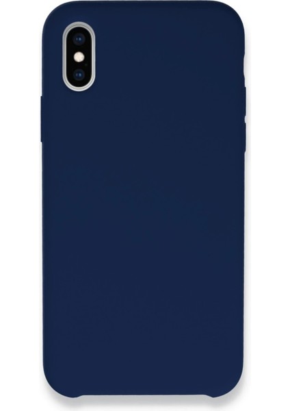 Newface iPhone Xs Max Kılıf Lansman Legant Silikon - Lacivert