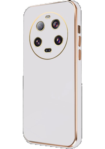 Newface Xiaomi Mi 14 Ultra Kılıf Volet Silikon - Beyaz