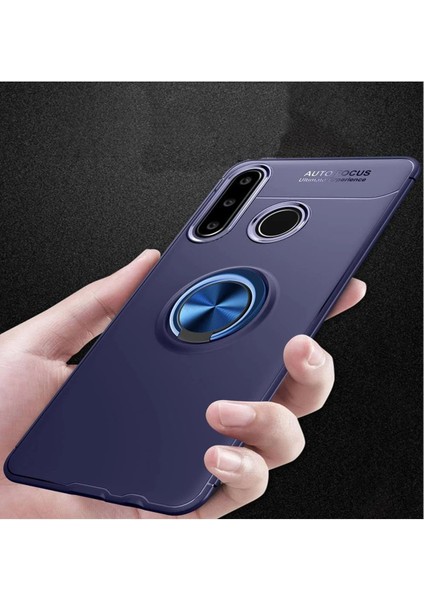 Newface Huawei Y6P Kılıf Range Yüzüklü Silikon - Mavi fiyatları