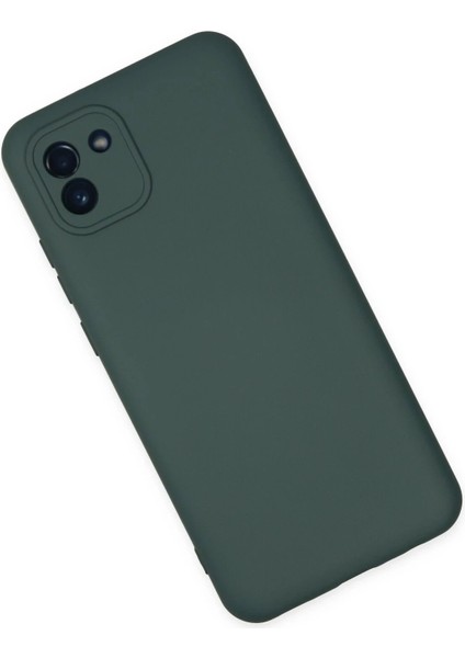 Newface Samsung Galaxy A03 Kılıf Nano Içi Kadife Silikon - Koyu Yeşil modelleri