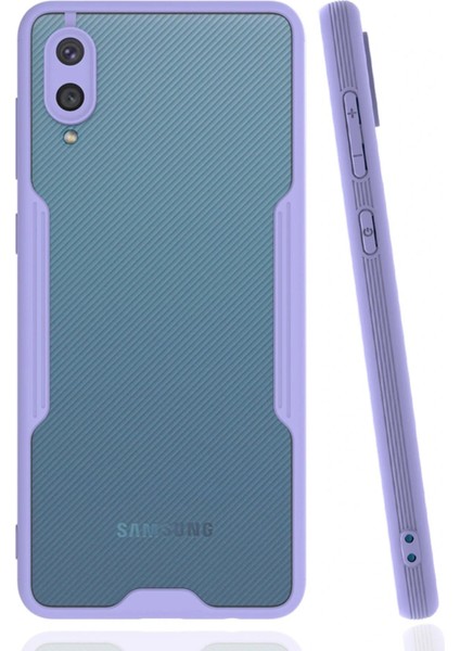 Newface Samsung Galaxy A02 Kılıf Platin Silikon - Lila