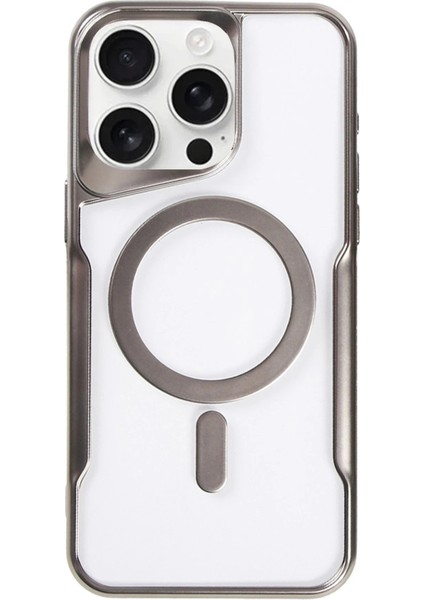 Newface iPhone 16 Pro Max Kılıf Boyi Magsafe Silikon Kapak - Titan Gri