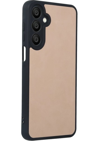 Newface Samsung Galaxy A15 4g Kılıf Aras Deri Kapak - Pudra