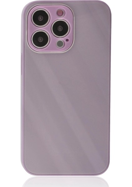 Newface iPhone 13 Pro Kılıf Glass Kapak - Mor