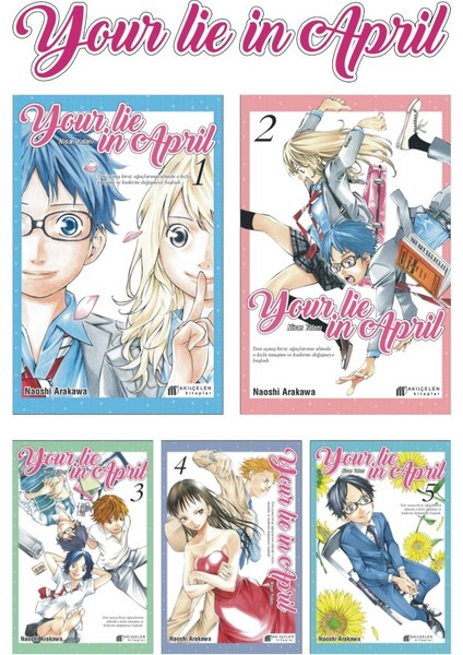 Your Lie In April - Nisan Yalanı 1-2-3-4-5 Manga Seti