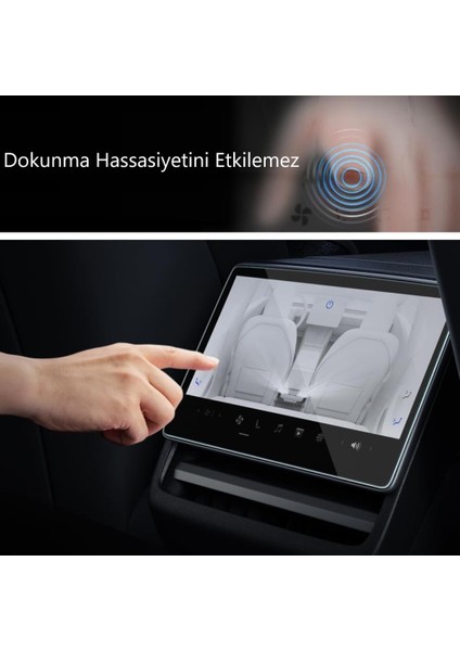 Tesla Y Arka Ekran 8 Inç Ekran Koruyucu Nano Film Parlak modelleri
