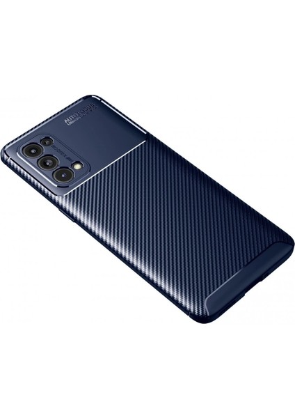 Newface Oppo Reno 5 Pro Kılıf Auto Focus Karbon Kapak - Lacivert fiyatları