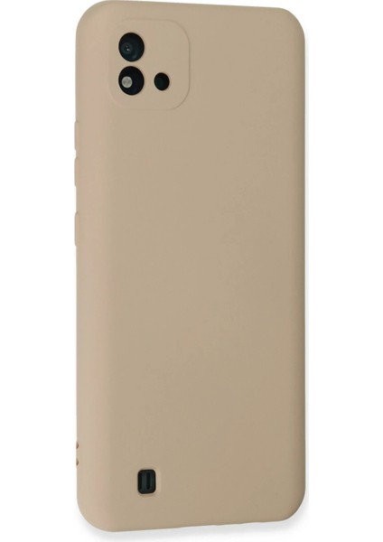 Newface Realme C11 2021 Kılıf Nano Içi Kadife Silikon - Pudra modelleri