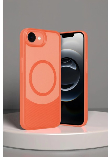 Newface iPhone 16E Kılıf Maya Karbon Kapak - Kırmızı