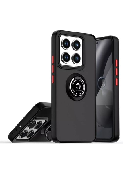 Newface Xiaomi Mi 15 Pro Kılıf Montreal Yüzüklü Silikon Kapak - Siyah modelleri