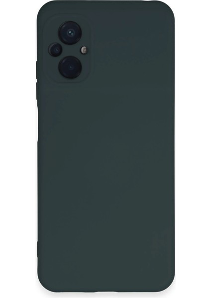 Newface Xiaomi Poco M5 Kılıf Nano Içi Kadife Silikon - Koyu Yeşil