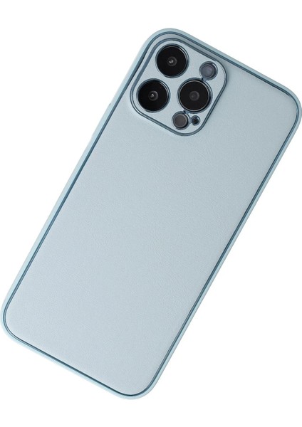 Newface iPhone 13 Pro Kılıf Coco Deri Silikon Kapak - Turkuaz