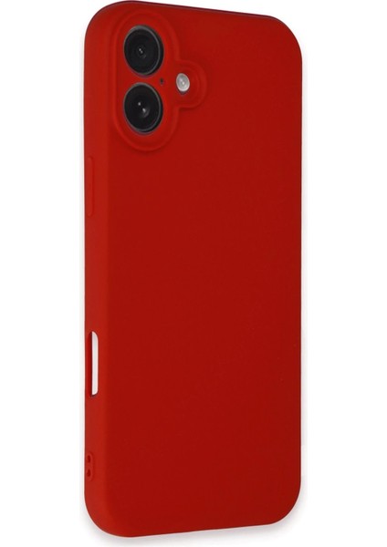 Newface iPhone 16 Plus Kılıf First Silikon - Kırmızı
