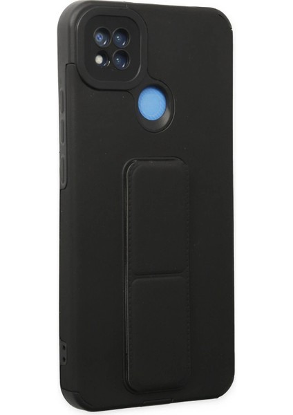 Newface Xiaomi Redmi 9c Kılıf Mega Standlı Silikon - Siyah