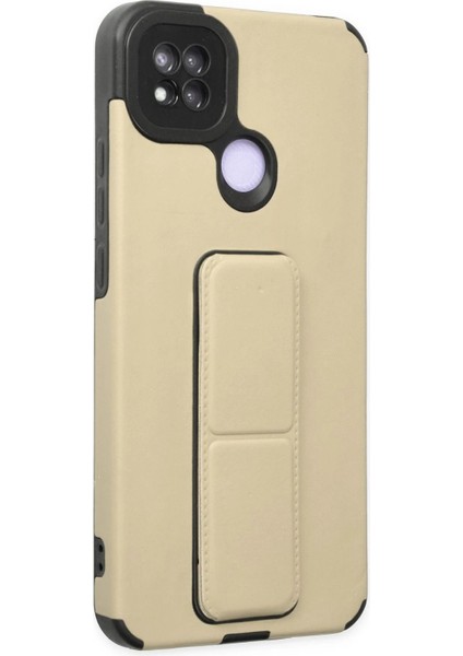 Newface Xiaomi Redmi 9c Kılıf Mega Standlı Silikon - Gold