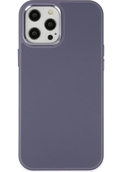 Newface iPhone 12 Pro Max Kılıf Asya Deri Silikon - Mor
