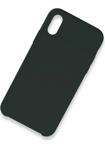 Newface iPhone Xs Max Kılıf Lansman Legant Silikon - Koyu Yeşil
