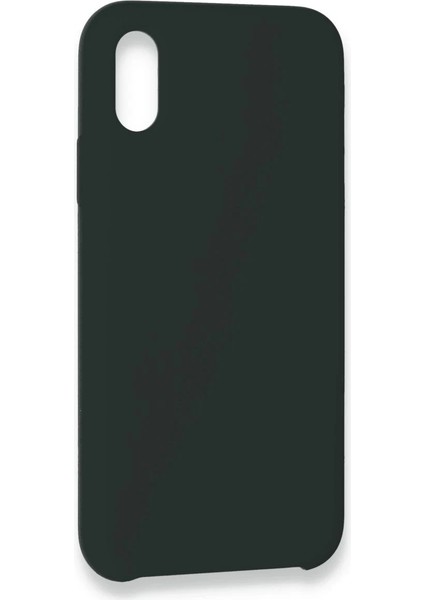 Newface iPhone Xs Max Kılıf Lansman Legant Silikon - Koyu Yeşil