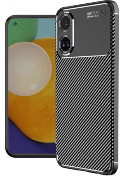 Newface Oppo A38 Kılıf Auto Focus Karbon Kapak - Siyah