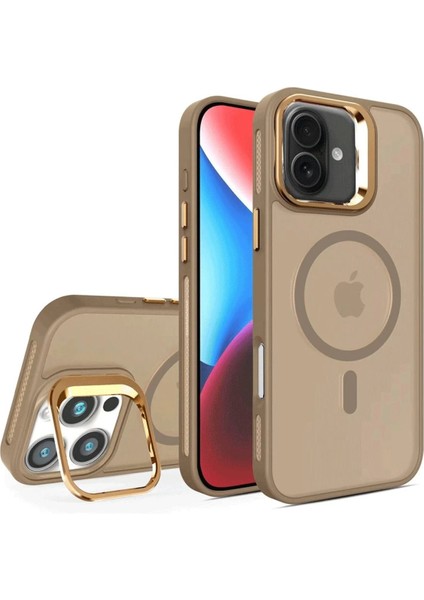 Joko iPhone 16 Plus Flet Lens Magsafe Kapak - Gold