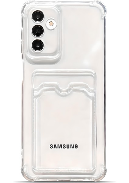 Samsung Galaxy S25 Uyumlu Kamera Korumalı Kartlıklı Köşeleri Airbag Tasarımlı Darbe Önleyici Şeffaf Silikon Kılıf