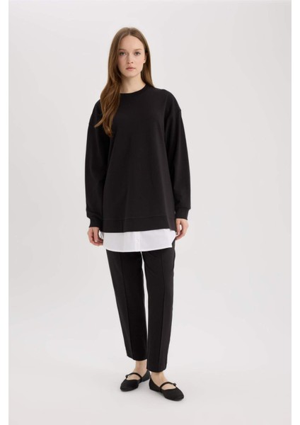 Harem Basic Düz Sweatshirt Kumaşı Pantolon D9363AX25SP modelleri