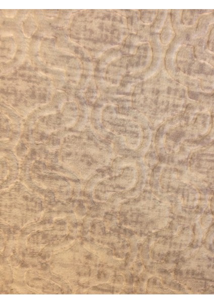 Konforsa Krem Bej ve Hafif Kahve Desenli Yumuşak Dokulu Modern Embos Desenli Halı