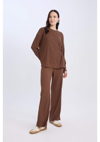 Bürümcük Pantolon Wide Leg Geniş Bol Paça Esnek Belli C0200AX24AU modelleri