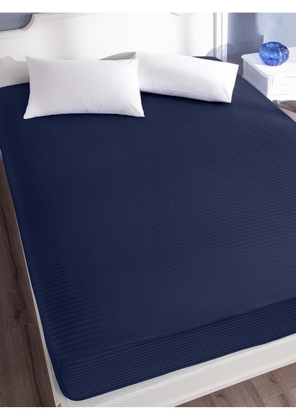 Çarşaf Stripe Saten Düz Lastikli Çift Kişilik indirimleri