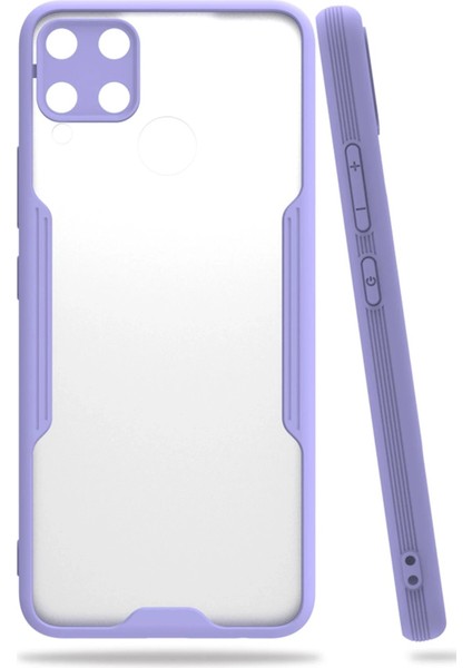 Newface Realme C15 Kılıf Platin Silikon - Lila