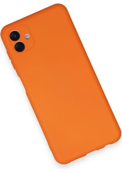 Newface Samsung Galaxy A04 Kılıf Nano Içi Kadife Silikon - Turuncu modelleri