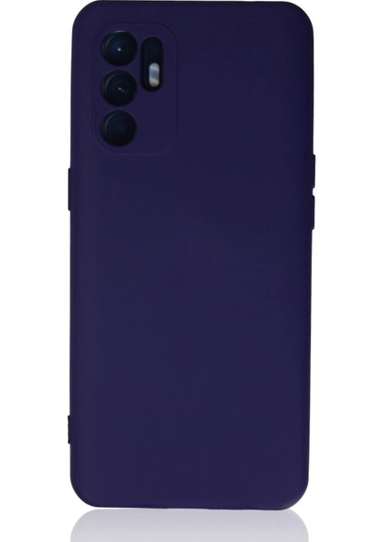 Newface Oppo Reno 6 Kılıf Nano Içi Kadife Silikon - Mor