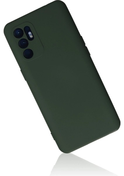 Newface Oppo Reno 6 Kılıf Nano Içi Kadife Silikon - Koyu Yeşil fiyatları