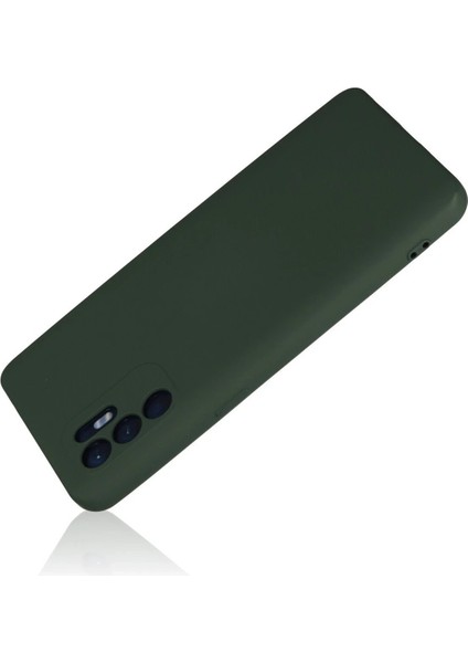 Newface Oppo Reno 6 Kılıf Nano Içi Kadife Silikon - Koyu Yeşil modelleri