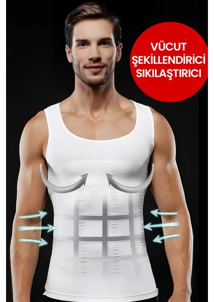 Erkek Atlet Korse Bel Göğüs Göbek Toparlayıcı Şekillendirici Dik Duruş Atlet