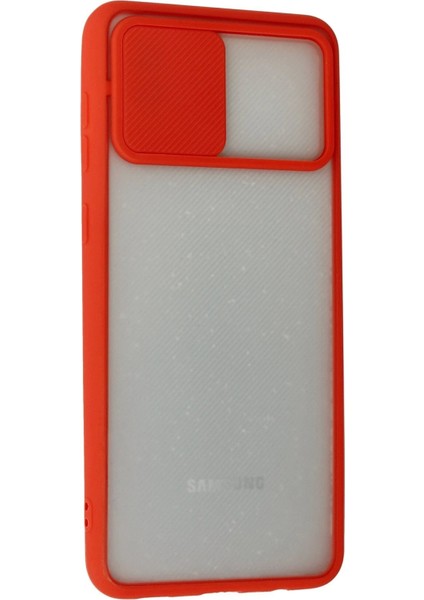 Newface Samsung Galaxy A02 Kılıf Palm Buzlu Kamera Sürgülü Silikon - Kırmızı modelleri