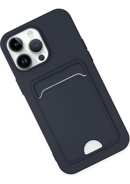 Newface iPhone 14 Pro Kılıf Kelvin Kartvizitli Silikon - Lacivert