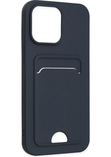 Newface iPhone 14 Pro Kılıf Kelvin Kartvizitli Silikon - Lacivert