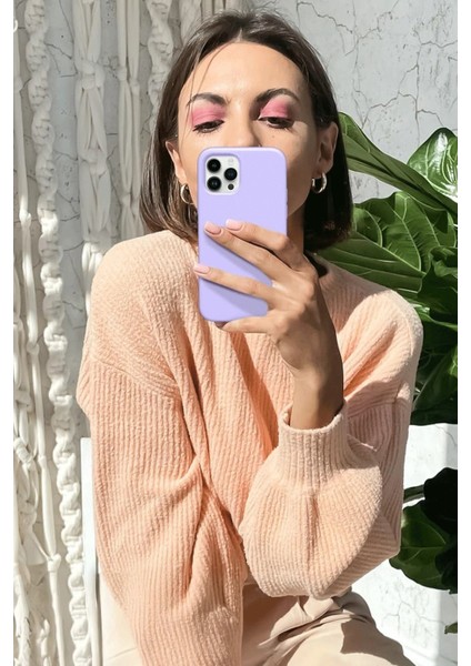Newface iPhone 12 Pro Max Kılıf First Silikon - Mor