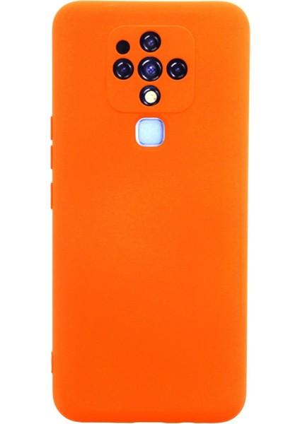 Newface Tecno Camon 16 Kılıf Nano Içi Kadife Silikon - Turuncu