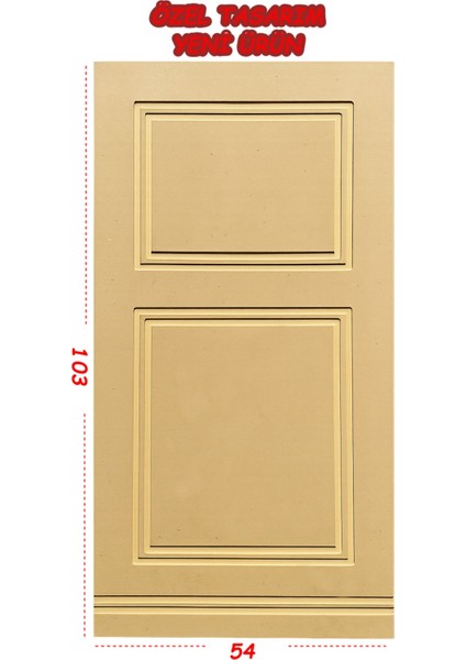 Elite Dekoratif Duvar Paneli Boyanabilir Ahşap Duvar Paneli Dekoratif Panel 6 mm Kalınlık (54X103) 1 Adet